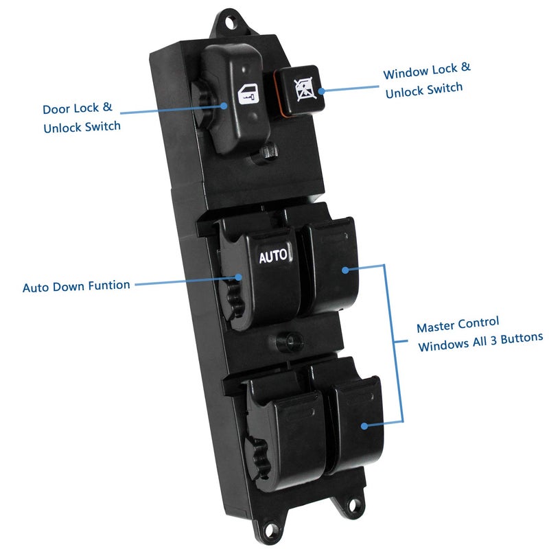 Partschoice Front Driver Side Master Power Window Switch - Compatible for 1997-2001 Toyota Camry & Corolla, 1998-1999 Avalon - Image 4